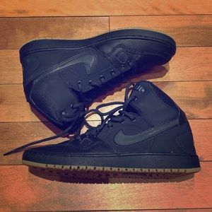 Nike Air Force 1 High Tops, All Black (NWOT)